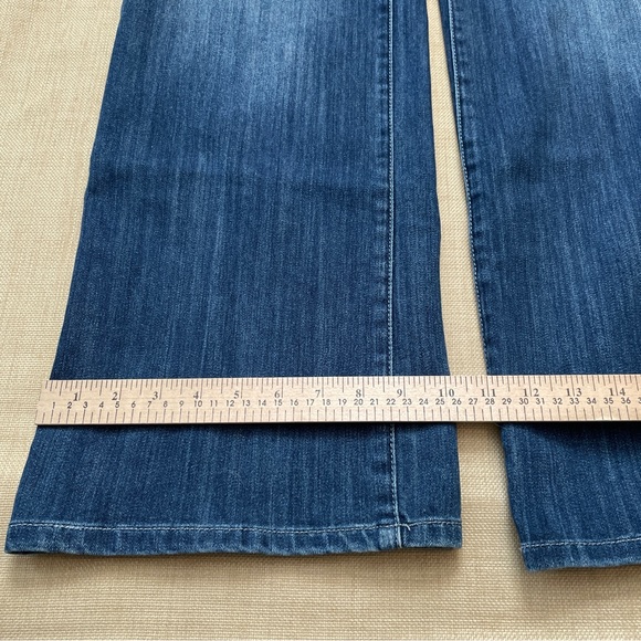 Seven Medium Blue Med Rise Whiskered Flared Jeans - Picture 6 of 16